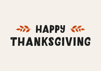Happy thanksgiving hand drawn lettering