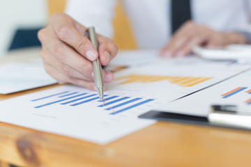 Financial and investment planning, Head of Marketing is analyzing data from the summary graph statistics for executives, business meetings.