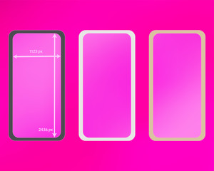 Mesh, pink colored phone backgrounds kit.
