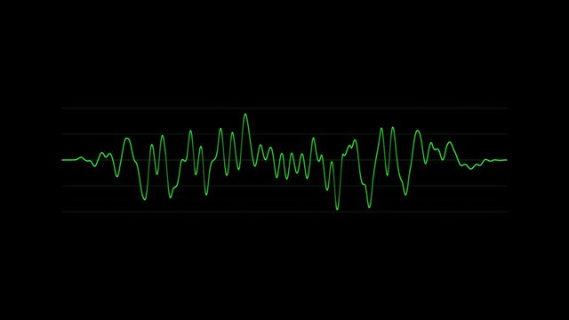Abstract wave oscilloscope Audio lines spectrum background. Seamless loopable background.