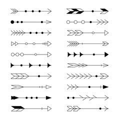 Set of creative arrows isolated on white background. 