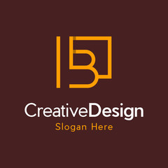 abstract Initial letters B, logo mono line concept vector, B logo. Abstract letter B logotype. Creative minimalism logotype. Universal modern geometric linear logo idea.