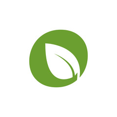 Obraz premium Alphabet leaf graphic design template vector isolated illustration