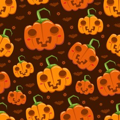 Halloween holiday seamless pattern background.Endless texture for textile ,fabric , wallpaper, web page background, wrapping paper and etc.