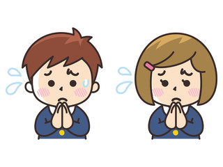 手を合わせてごめんなさい　小学生