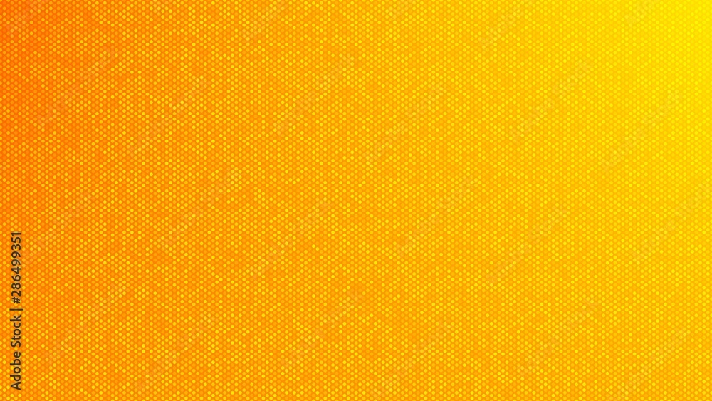 Wall mural blurred background. circle dots pattern. abstract orange and yellow gradient design. round spot text