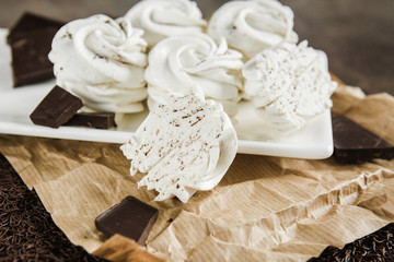 Obraz na płótnie Canvas beautiful, healthy, delicious homemade marshmallows