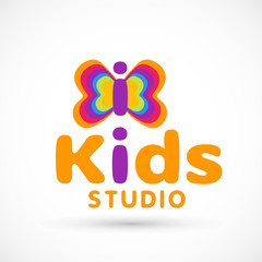 Kids icon chuild sign template game concept