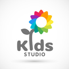 Kids icon chuild sign template game concept