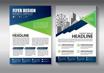 Business abstract vector template. Brochure design, cover modern layout, annual report, poster, flyer in A4 with colorful triangles, geometric shapes for tech, science, market with light background