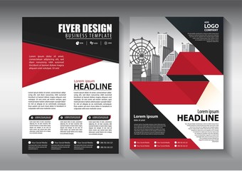 Business abstract vector template. Brochure design, cover modern layout, annual report, poster, flyer in A4 with colorful triangles, geometric shapes for tech, science, market with light background