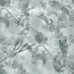 Seamless pattern with garden vetch.