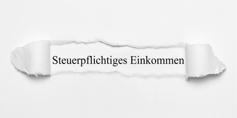 Steuerpflichtiges Einkommen 