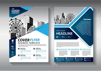 Naklejka premium Business abstract vector template. Brochure design, cover modern layout, annual report, poster, flyer in A4 with colorful triangles, geometric shapes for tech, science, market with light background