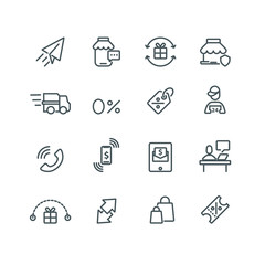 Marketing and Business set icons, vector