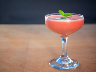 Fresh watermelon juice with mint.