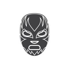 mexican fighter mask vector icon illustration