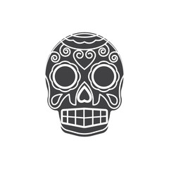 skull vector glyph icon illustration