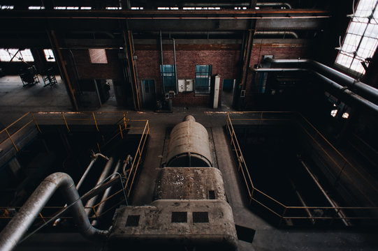 Derelict Coal Power Plant Turbines - Abandoned Indiana Army Ammunition Plant - Charlestown, Indiana