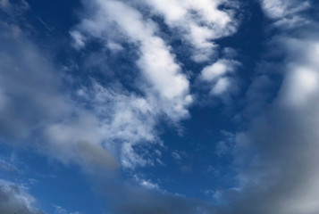 blue sky with white clouds