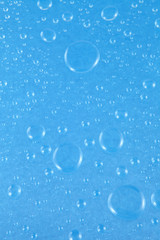 nice water drops- blue background