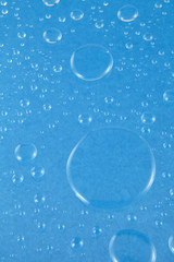 nice water drops- blue background
