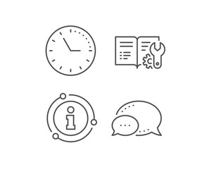 Fototapeta premium Engineering documentation line icon. Chat bubble, info sign elements. Technical instruction sign. Linear engineering documentation outline icon. Information bubble. Vector