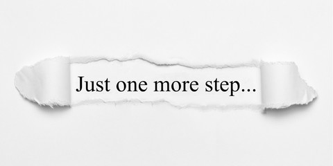 Just one more step... 