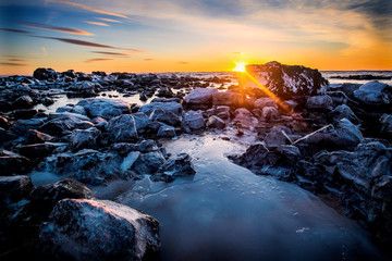 Sunrise at Ytri Tunga Beach, Snaefellsness Peninsula, Iceland, Europe