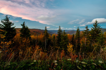 Naklejka na ściany i meble Scenic Autumn Splendor at Sunset - Appalachian Mountains - West Virginia