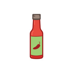 flat vector jalapeno sauce icon illustration