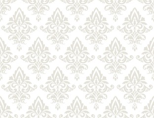 Fototapeta premium Vector beautiful damask pattern. Royal pattern with floral ornament. Seamless wallpaper with a damask pattern. Vector illustration.