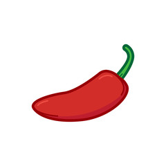 jalapeno chili pepper vector icon illustration