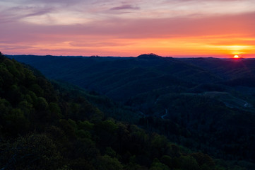 Sunset Along Little Shepherd Trail - Appalachian Mountains - Kentucky