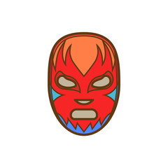 Obraz na płótnie Canvas mexican mask vector icon illustration