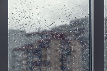 Rainy season at city