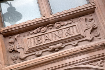 Bank Sign over Branch