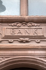 Bank Sign on Wall