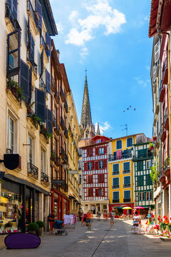 Cityscape of French town Bayonne