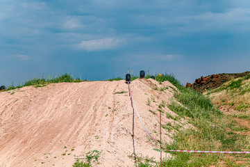 Track for the motocross competition. Landscape
