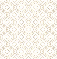 Vector seamless geometric pattern. Gold linear pattern. Wallpapers for your design. 