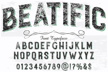 abc classic font handcrafted typeface vector vintage named vintage beatific