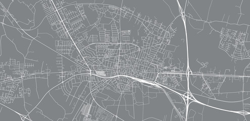 Urban vector city map of Herning, Denmark