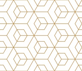 Vector naadloos geometrisch patroon. Gouden lineair patroon. Achtergronden voor uw ontwerp.