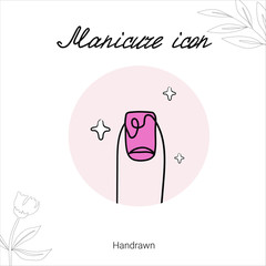 manicure pedicure icon, gel polish