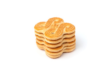 Sugar cookies isolated on white background.