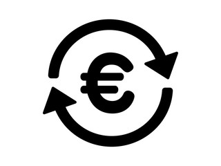 ユーロを交換するイラスト