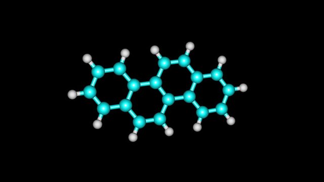Rotating chrysene molecular structure video