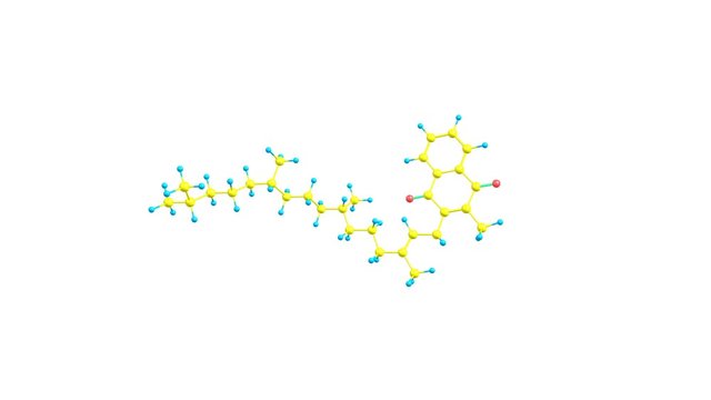 Rotating vitamin K1 molecule video