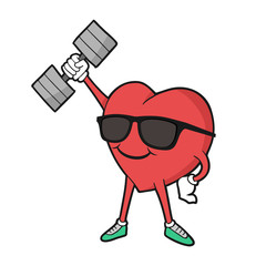 gym heart illustration